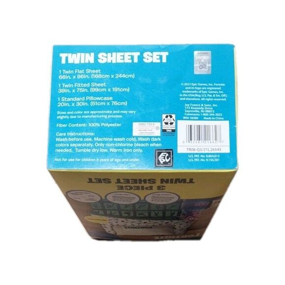 Fortnite Llama 3 Piece Microfiber Twin Bedding Sheet Set Pillowcase Kids Teens - Picture 5 of 8